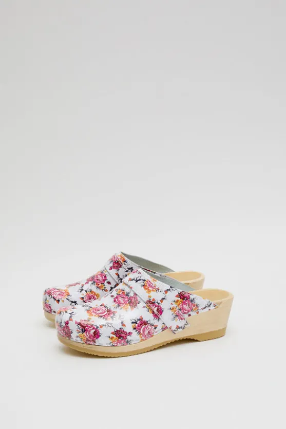 Hanna Studded Clog on Mid Wedge in Pink Rose Patent^No.6 Store Online