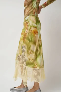 Hiss Skirt in Sage Molten Floral^No.6 Store Clearance