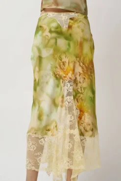 Hiss Skirt in Sage Molten Floral^No.6 Store Clearance