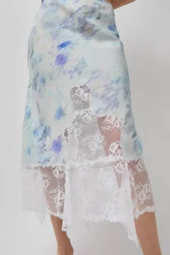 Hiss Skirt in Sky Shadow Floral^No.6 Store Discount