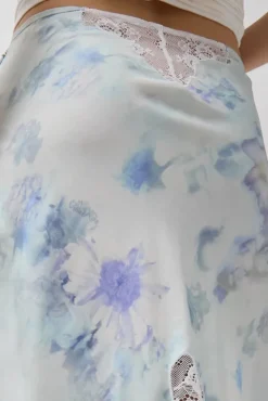 Hiss Skirt in Sky Shadow Floral^No.6 Store Discount