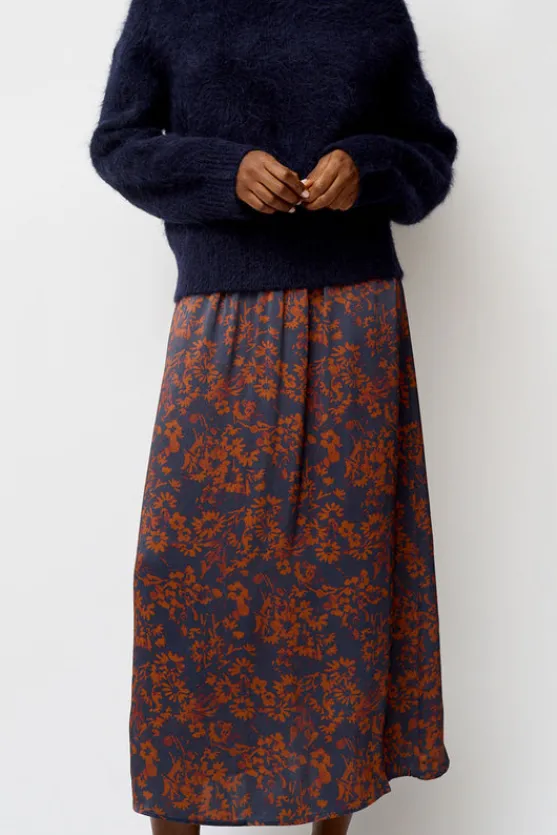 Inez Skirt in Rust and Navy Garden^No.6 Store Best