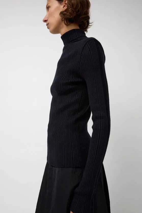 Inner Pleats Pola Knit in Navy^No.6 Store Online