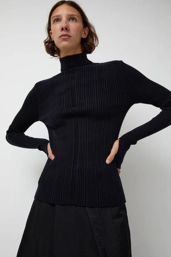 Inner Pleats Pola Knit in Navy^No.6 Store Online