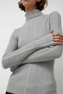 Inner Pleats Pola Knit in Grey^No.6 Store Outlet