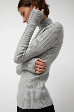 Inner Pleats Pola Knit in Grey^No.6 Store Outlet