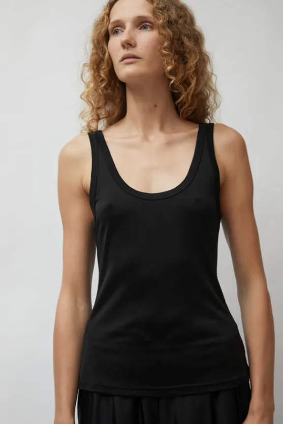 Jersey Scoop Tank in Black^No.6 Store Clearance