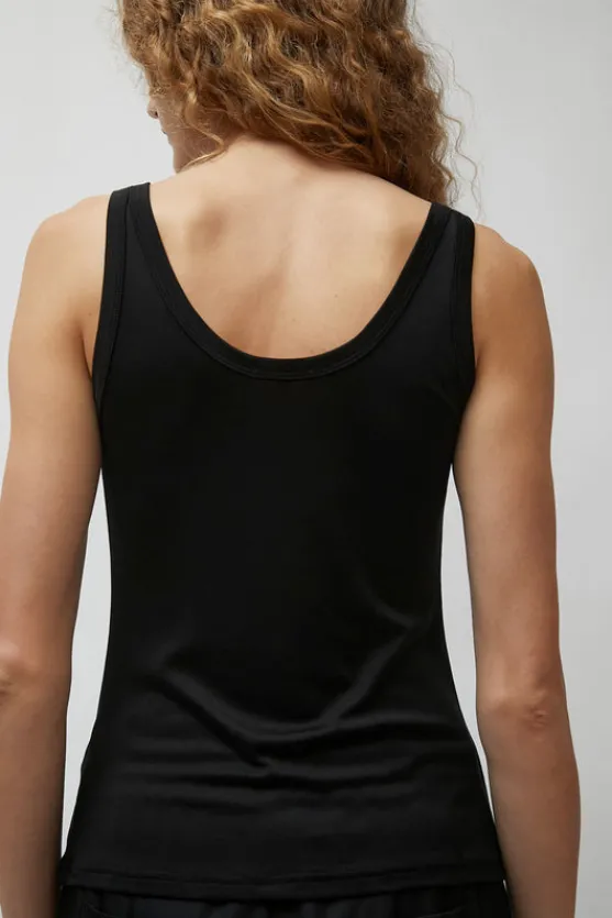 Jersey Scoop Tank in Black^No.6 Store Clearance