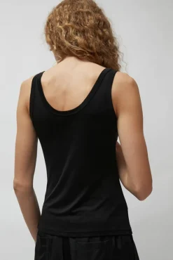 Jersey Scoop Tank in Black^No.6 Store Clearance