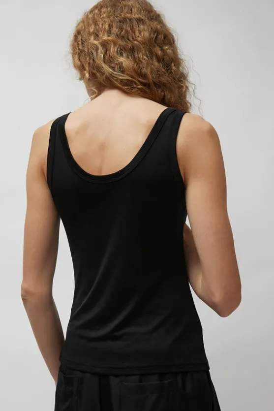 Jersey Scoop Tank in Black^No.6 Store Clearance