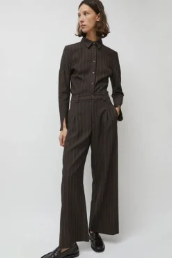 Kent Pant in Brown Stripe^No.6 Store Sale