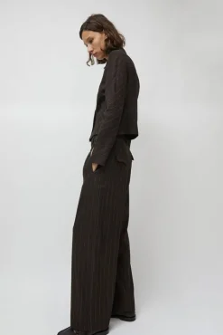 Kent Pant in Brown Stripe^No.6 Store Sale