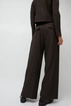 Kent Pant in Brown Stripe^No.6 Store Sale
