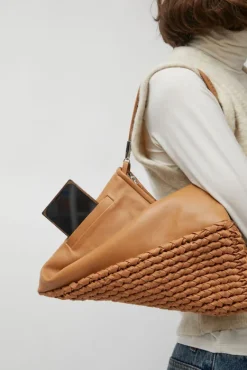 Knit Twisterette Bag in Natural Brown^No.6 Store Clearance