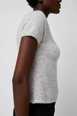 Kotte Alpaca Short Sleeve Knit in Gray^No.6 Store Clearance