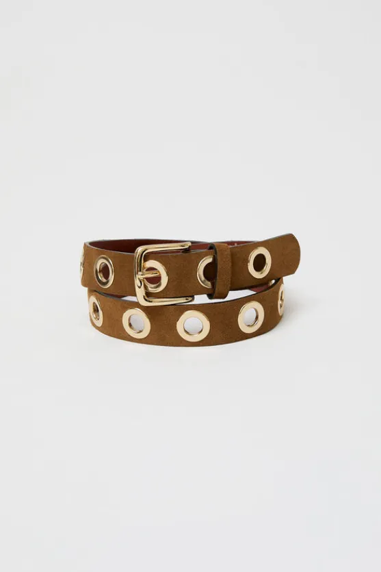 La Grande Keller Velours Belt in Tobacco^No.6 Store Fashion