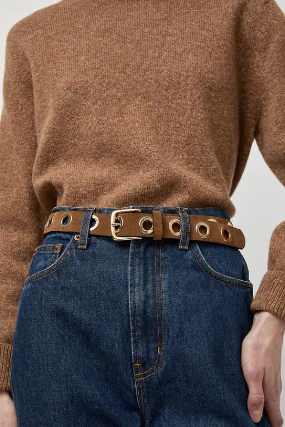 La Grande Keller Velours Belt in Tobacco^No.6 Store Fashion