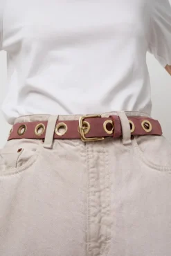 La Grande Keller Velours Belt in Brown Rose^No.6 Store Best