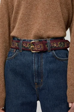 La Hydra Chic Belt in Kanin and Bordeaux^No.6 Store Fashion