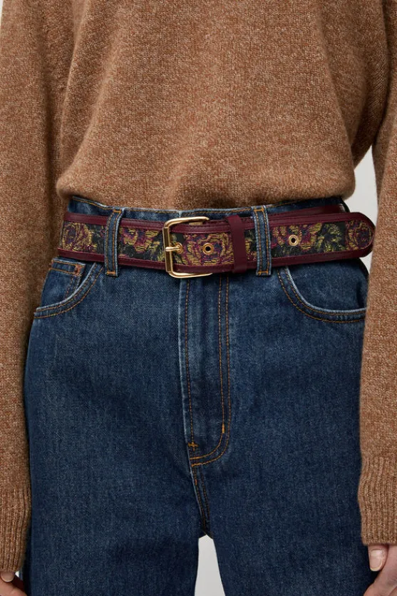 La Hydra Chic Belt in Kanin and Bordeaux^No.6 Store Fashion