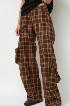 Lawn Cargo in Pink Brown Plaid^No.6 Store Best