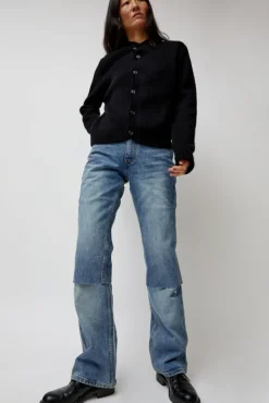 Layered Denim Jeans in Washed Blue^No.6 Store Sale