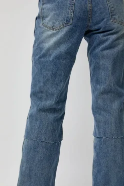 Layered Denim Jeans in Washed Blue^No.6 Store Sale