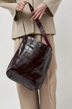 Le Enzo Crispy Bag in Bordeaux and Crispy Cerise Noire^No.6 Store Best