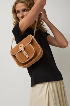 Le Flavin Velours Bag in Crepi and Caramel^No.6 Store Online
