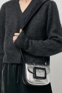 Le June Laminato Bag in Laminato Argent and Marine^No.6 Store Best