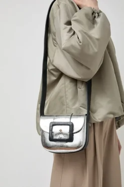 Le June Laminato Bag in Laminato Argent and Marine^No.6 Store Best