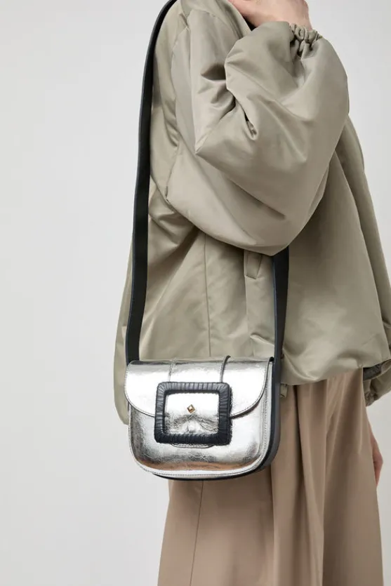 Le June Laminato Bag in Laminato Argent and Marine^No.6 Store Best