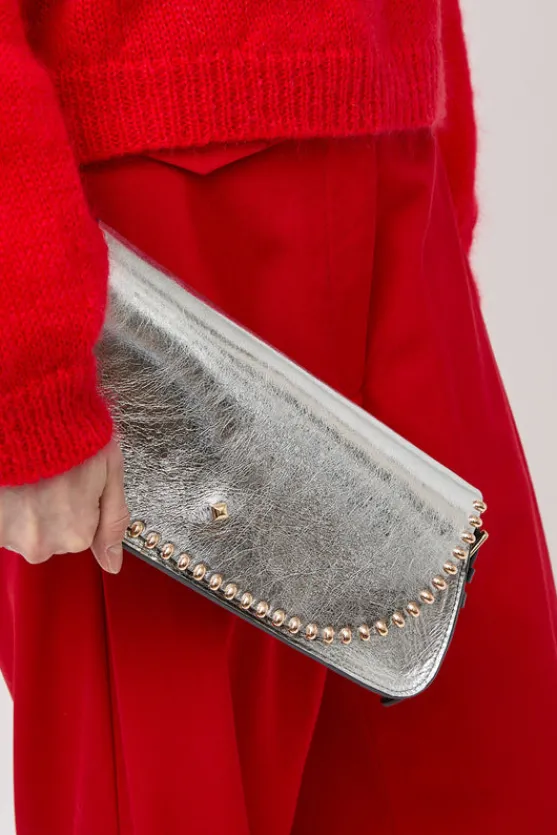 Le Toutoune Rock Laminato Bag in Laminato Argent^No.6 Store Sale