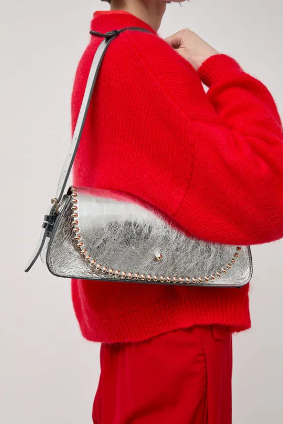 Le Toutoune Rock Laminato Bag in Laminato Argent^No.6 Store Sale