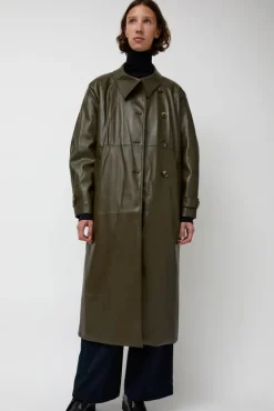 Leather Scarf Trench in Khaki^No.6 Store Online