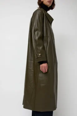 Leather Scarf Trench in Khaki^No.6 Store Online