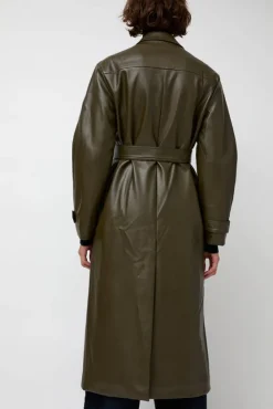 Leather Scarf Trench in Khaki^No.6 Store Online