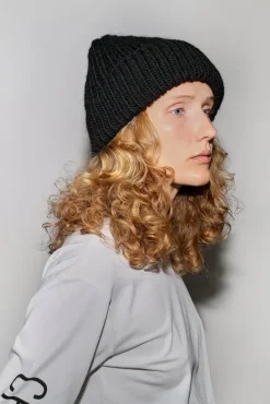 Lennon Fold Up Beanie in Black^No.6 Store Fashion