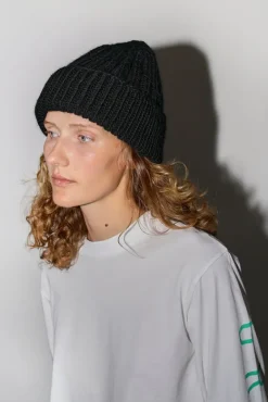 Lennon Fold Up Beanie in Black^No.6 Store Fashion