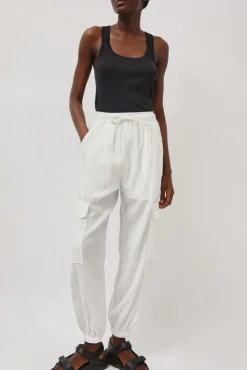 Lightweight Cargo Pants in White^No.6 Store Discount