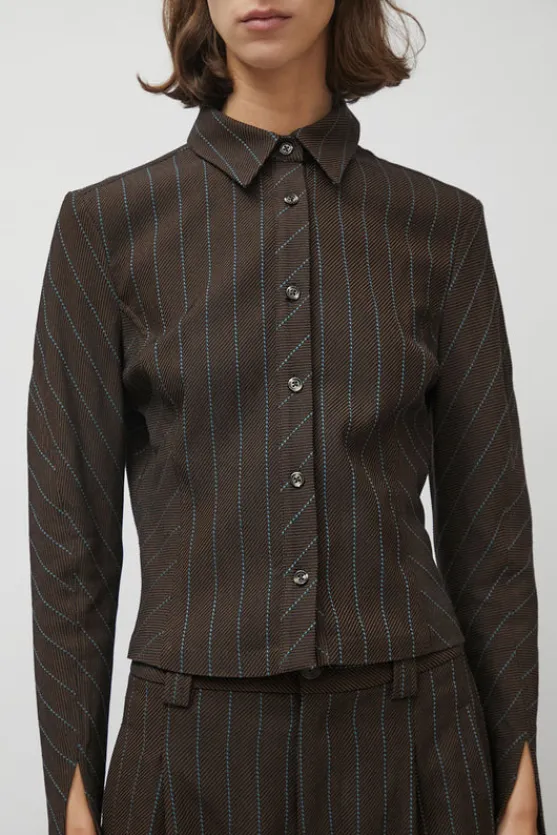 Linn Shirt in Brown Stripe^No.6 Store Online