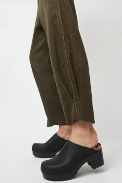 Liza Clog on Mid Tread in Black with Zebra Shearling on Black Base^No.6 Store Sale