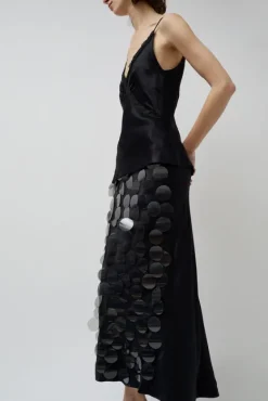 Long Sequin Skirt in Black^No.6 Store Discount
