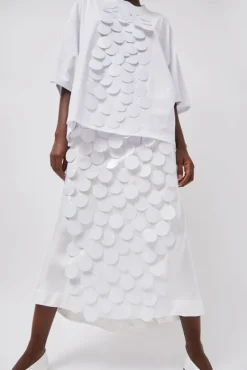 Long Sequin Skirt in White^No.6 Store Clearance
