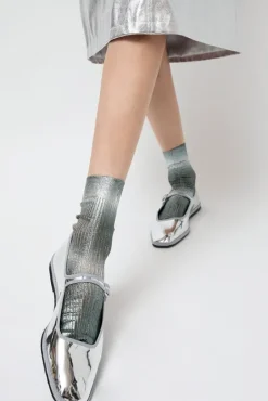 Luce Laminated Socks in Grey^No.6 Store Clearance