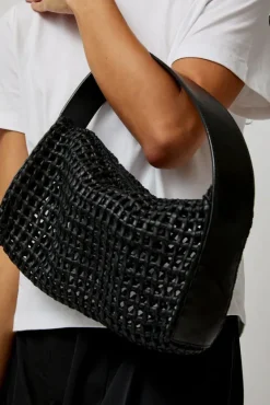 Macrame Mesh Bag in Black^No.6 Store Discount