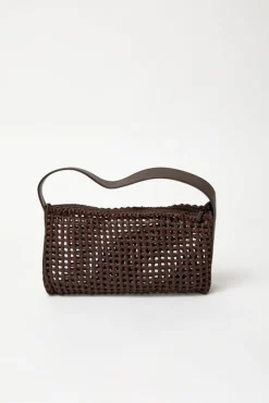 Macrame Mesh Bag in Chocolate^No.6 Store Outlet