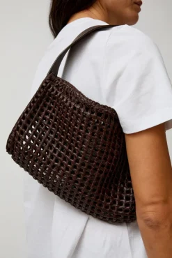 Macrame Mesh Bag in Chocolate^No.6 Store Outlet