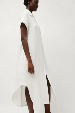 Mandu Short Sleeve Dress in White^No.6 Store Sale