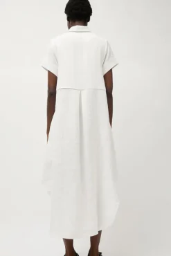 Mandu Short Sleeve Dress in White^No.6 Store Sale